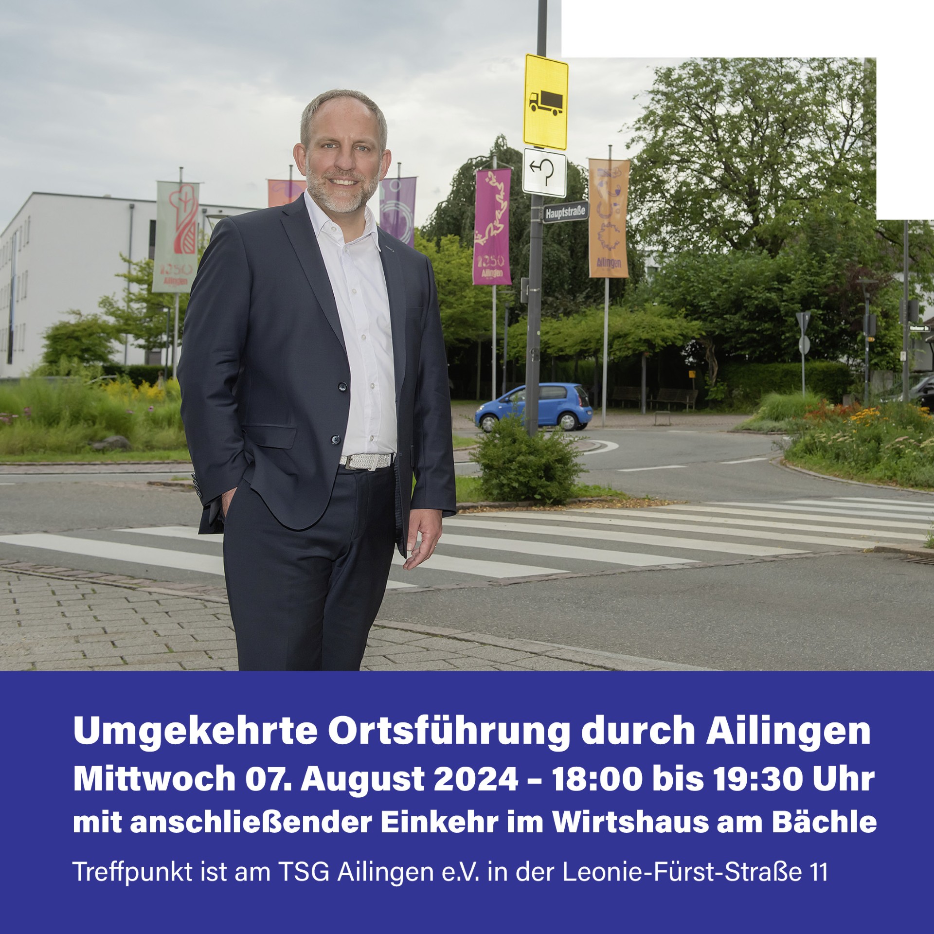 Umgekehrte Ortsführung durch Ailingen am 07.08.